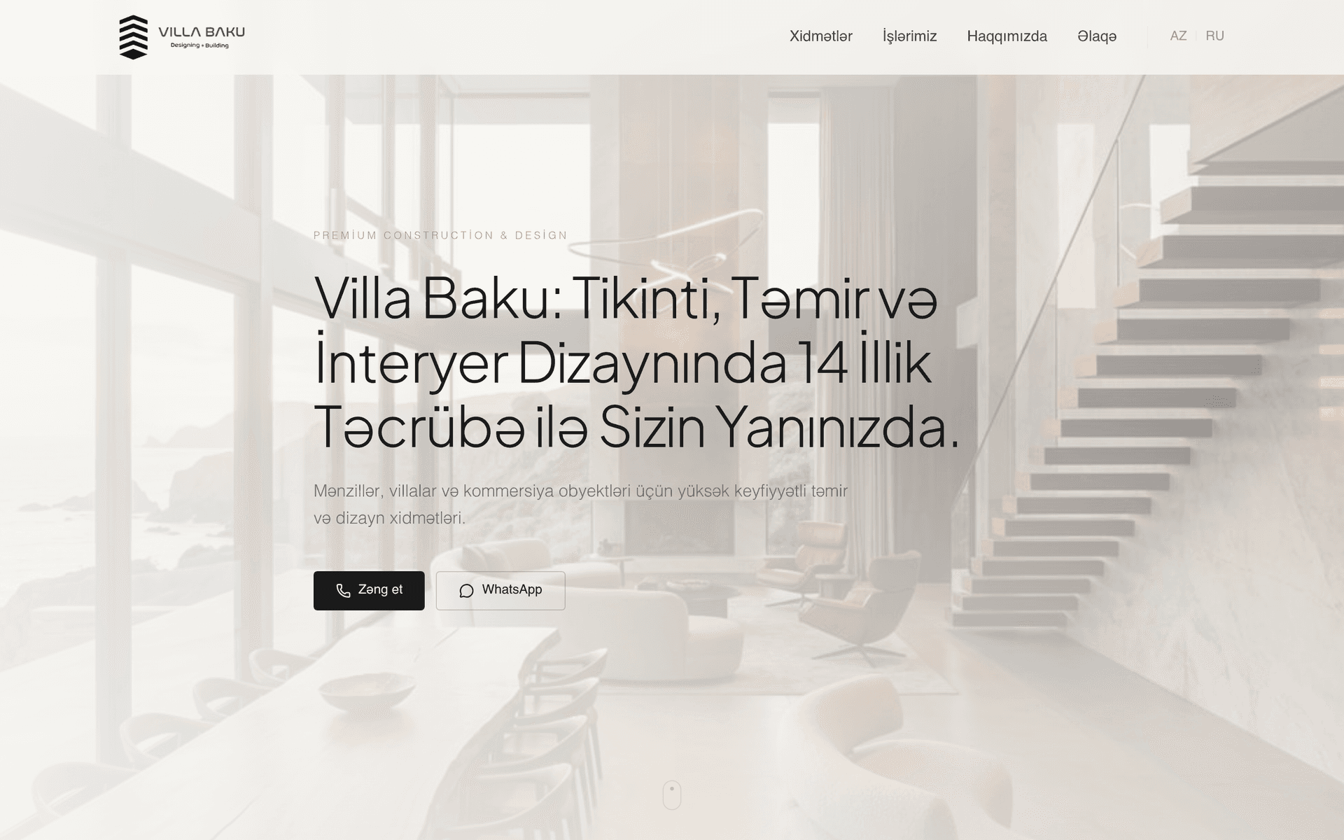 Villa Baku — Construction